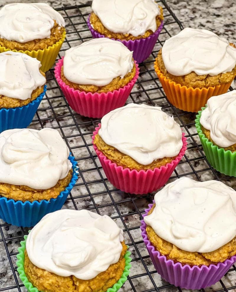 Pumpkin Muffins with Cream Cheese Frosting
